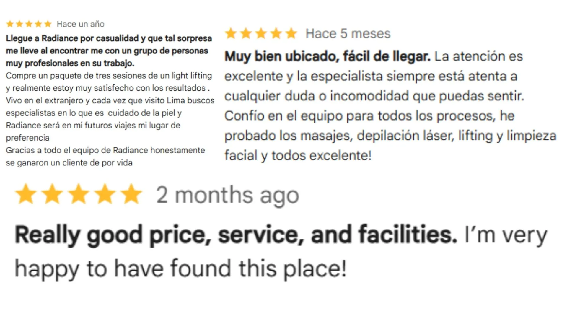 radiance_good_reviews_turistas_depilación_laser_maps